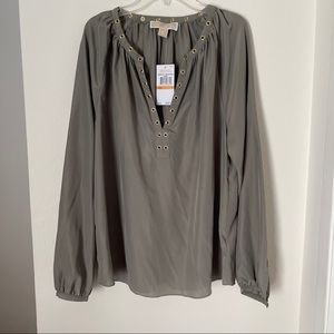 Michael Kors Light Safari Green Blouse